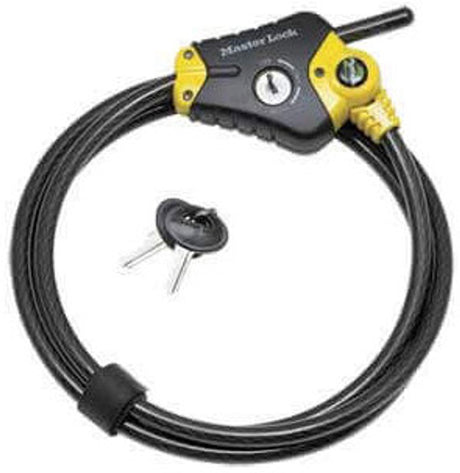 Masterlock Python – Kabelschloss – 180 cm x 10 mm – 4 Schlüssel – Schwarz