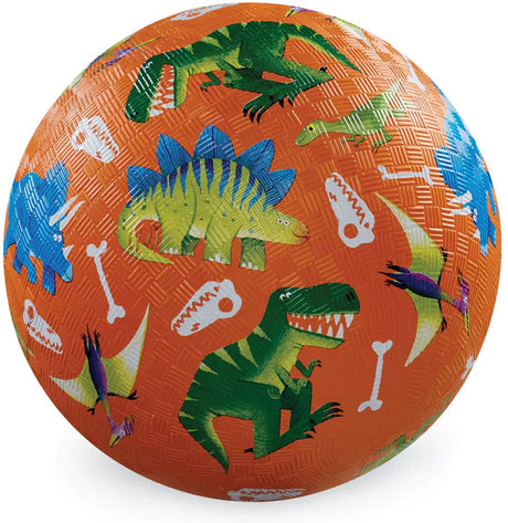 Crocodile creek dinosaur dig speelbal – 18 cm – kleurrijke kinderbal met dinosaurussen – stevige rubber bal met extra grip – buitenspeelgoed voor kinderen – gooien, vangen en schoppen – geschikt vanaf 3 jaar