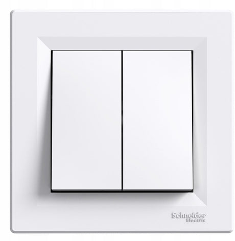 Schneider Electric Asfora – Doppelschalter – weiß – 10 A – 250 V