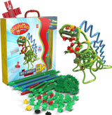 Clics Spaghettiez Twist-a-Saurus Rex flexible Baustäbe, 64 Stück.
