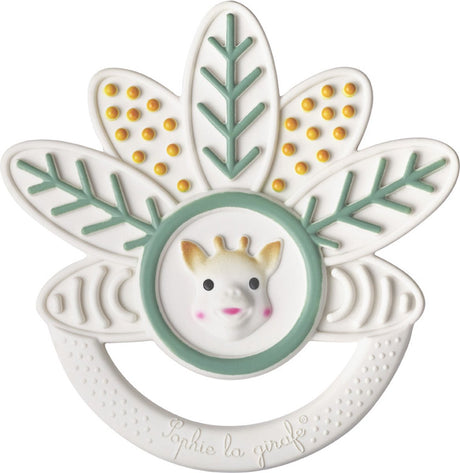 Sophie, das Giraffenblatt-Beißring – 5-Senses-Kollektion – 100 % Naturkautschuk – Baby-Beißspielzeug – ab 0 Monaten – 10 x 10 x 1 cm – ok-biobasiert – in weißer Geschenkbox