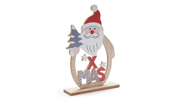 Wooden santa open 18x27cm