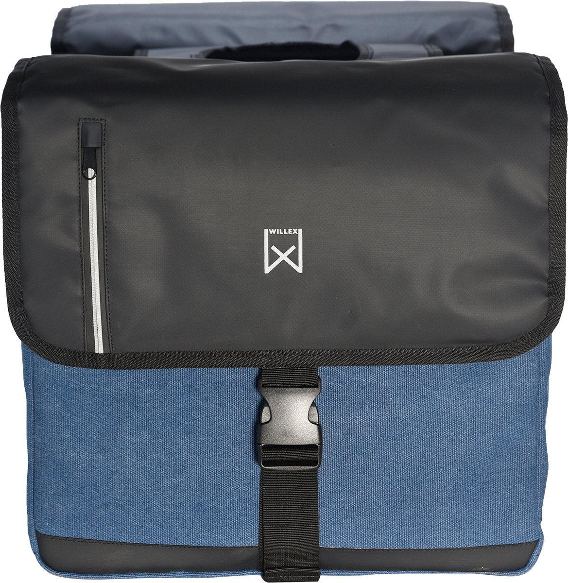 Willex - Doppelte Canvas-Bisonyl-Tasche - 30 Liter - Universalbefestigung - Schwarzblau