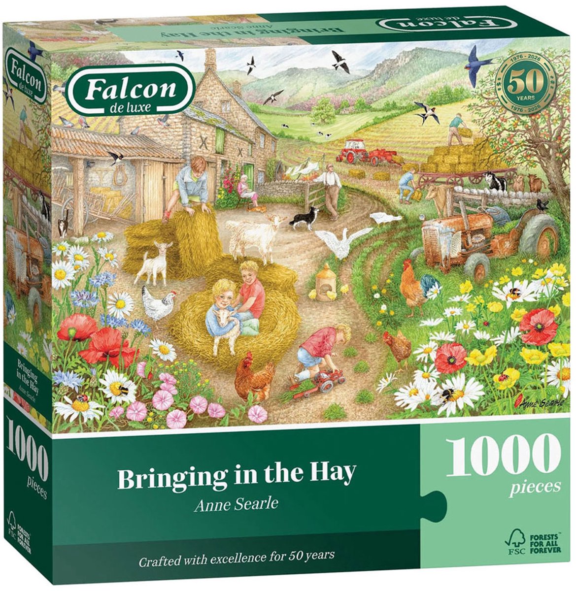 Jumbo falcon puzzel - bringing in the hay 1000 stukjes - educatief speelgoed.