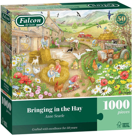 Jumbo falcon puzzel - bringing in the hay 1000 stukjes - educatief speelgoed.