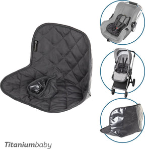 Titanium baby titaniumbaby waterdichte zitbeschermer (pee pee pad) voor autostoel buggy