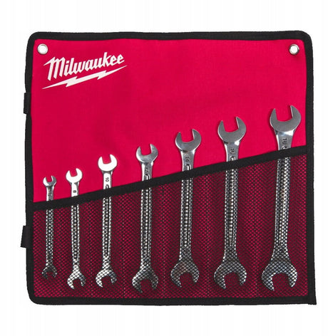 Milwaukee dubbelzijdige platte sleutelset 7 delig