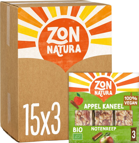Zonnatura Bio-Nussriegel - Apfel-Zimt - 3 x 25g