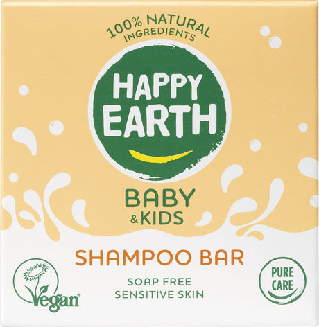 Happy earth shampoo bar - baby kids - 100% natuurlijk - plasticvrij zeepvrij - 50 g