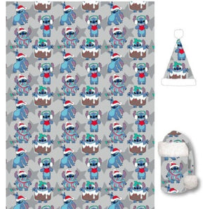 Disney Lilo Stitch Fleece Plaid + Mütze, Winter – 100 x 140 – Polyester