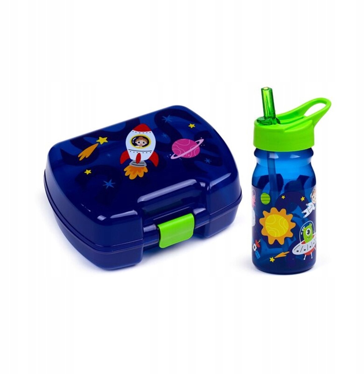 Raumfahrt-Lunchbox-Trinkflaschen-Set