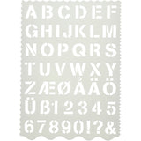 Creativ Firmenvorlage, Buchstaben und Zahlen, H: 25 mm, Blatt 21x29 cm, 1 Stück