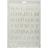 Creativ Firmenvorlage, Buchstaben und Zahlen, H: 25 mm, Blatt 21x29 cm, 1 Stück