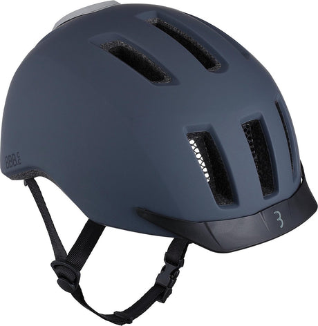 Bbb cycling grid fietshelm met verlichting - volwassenen - e-bike en stadsfiets - mat zwart - maat l - bhe-161 l