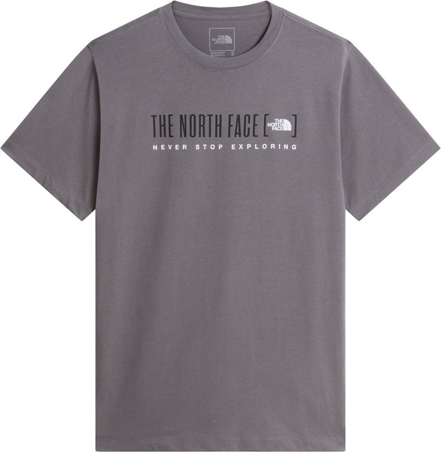 The North Face M Bracket Logo Regular SS Tee Herren Outdoor-Shirt – Smoked Pearl