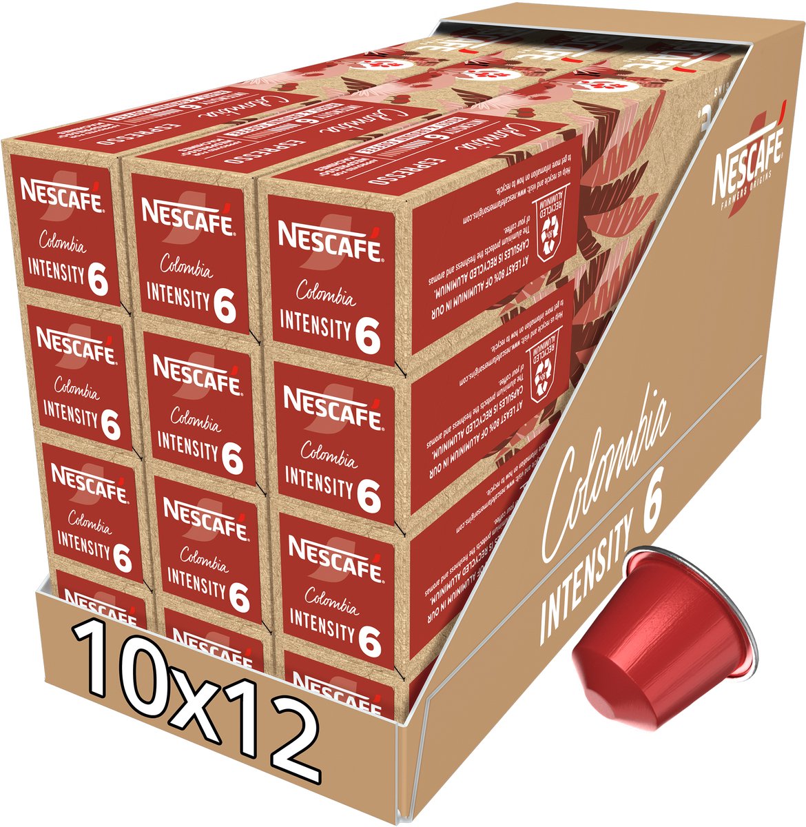 Nescafé Farmers Origins Columbia Nespresso-kompatible Kapseln – 10 Kaffeetassen x 12 Schachteln