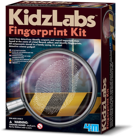 4 m Wissenschaft und Spiele – Fingerabdruck-Set – Detektiv – Kidzlabs – Spionagewissenschaft – 8+