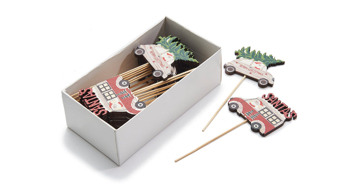 Pic wooden car k 7cm 24pcs