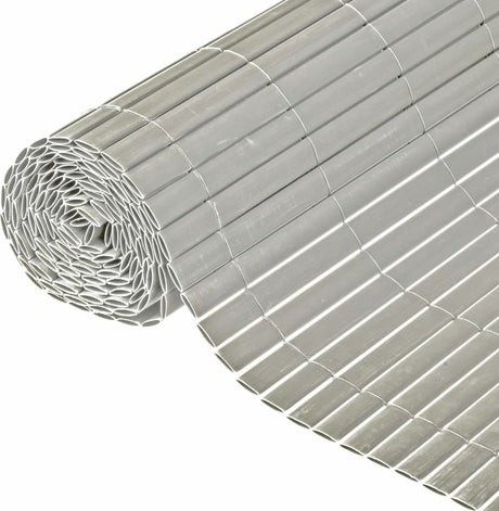 Natur - Gartenschirm - doppelseitig - 1,5 x 3m - PVC - grau - sehr gute Abschirmung