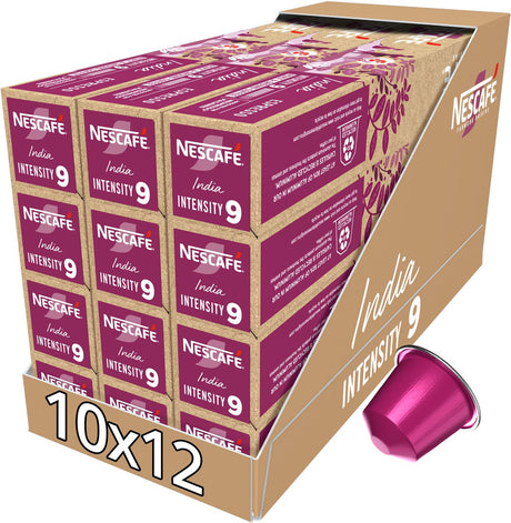Nescafé Farmers Origins India Nespresso-kompatible Kapseln – 10 Kaffeetassen x 12 Schachteln