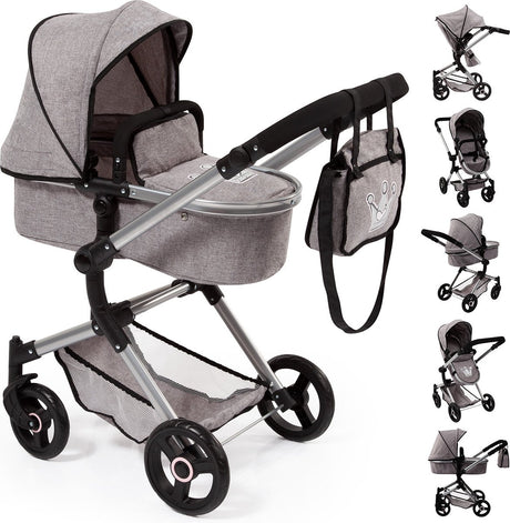 Bayer Design - Kombi-Puppenwagen Neo Vario - Grau