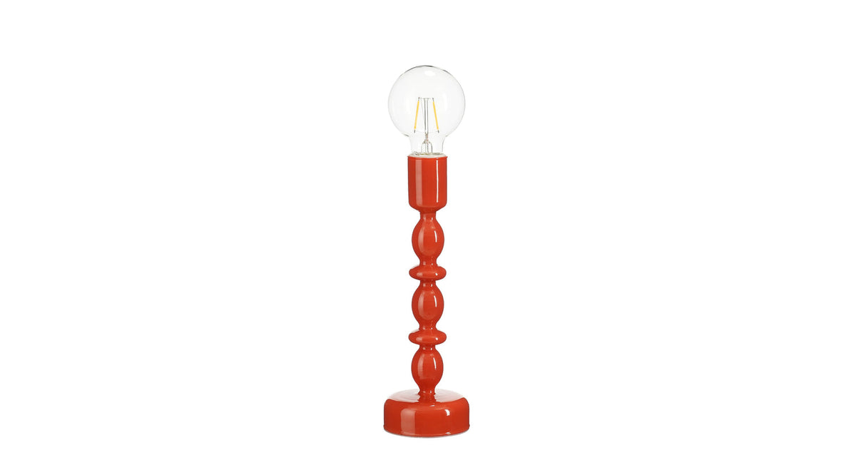 Oxford tafellamp led glas rood battery operated - h28xd9cm