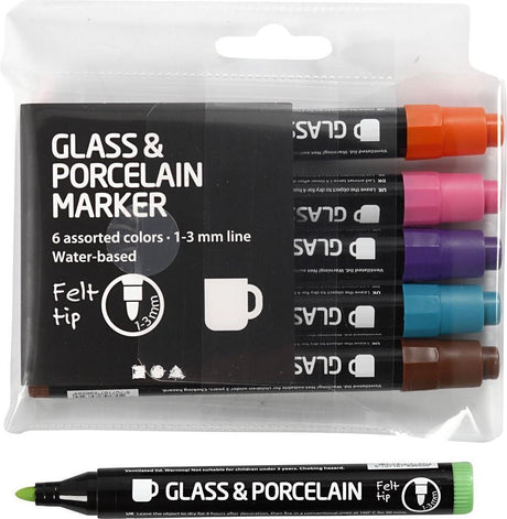 Creativ Company Glass und Porzellan gibt zusätzliche Farben an, 6st.