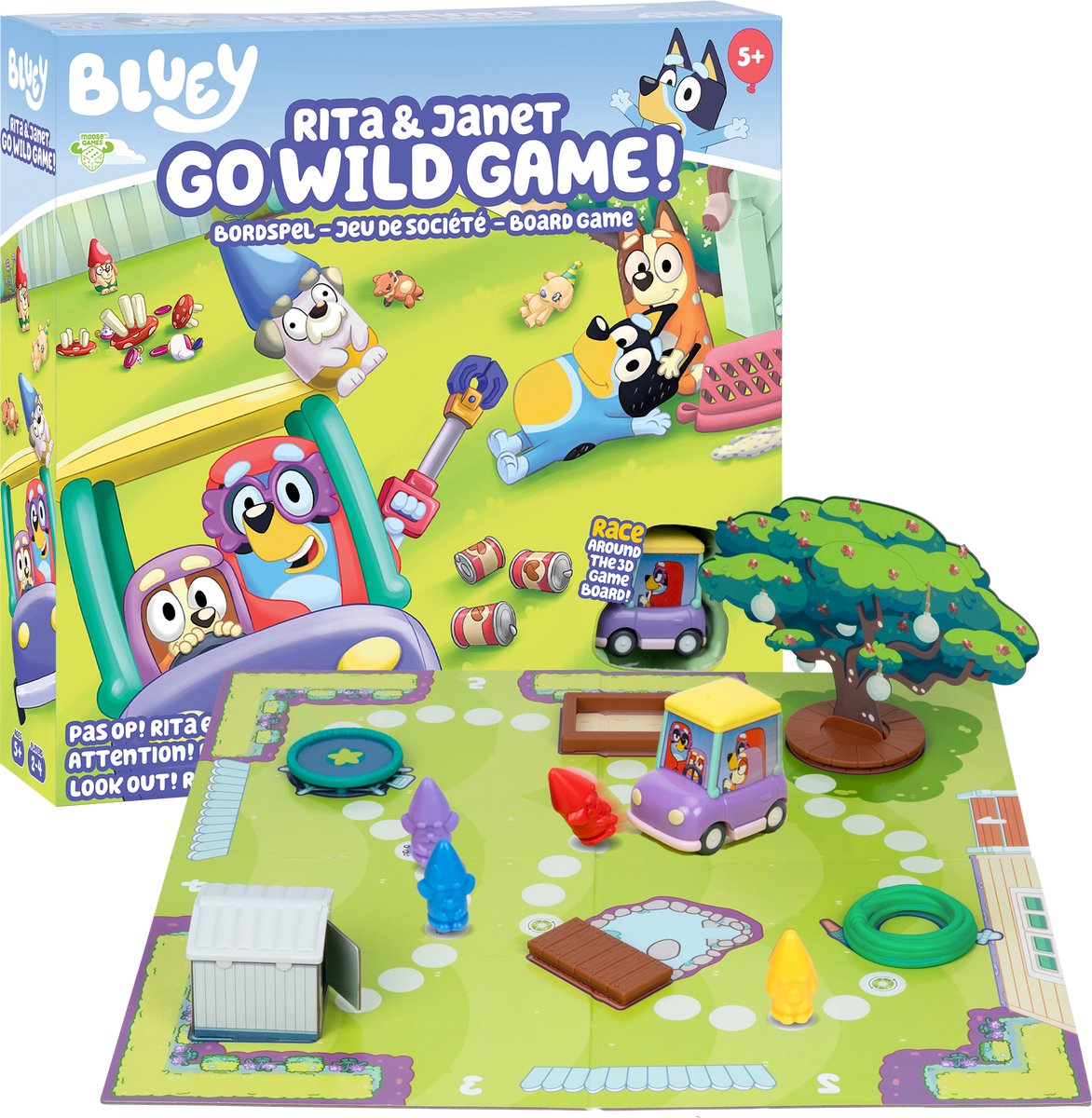 Moose bluey - rita janet go wild game - bordspel