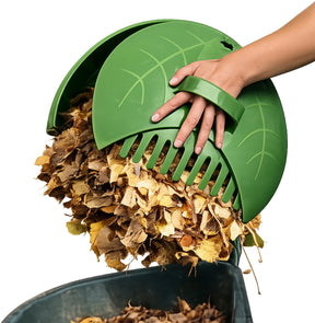Kinzo Laubgreifer-Set – 2 Laubschaufeln für Blätter und Gartenabfälle – ø36 cm