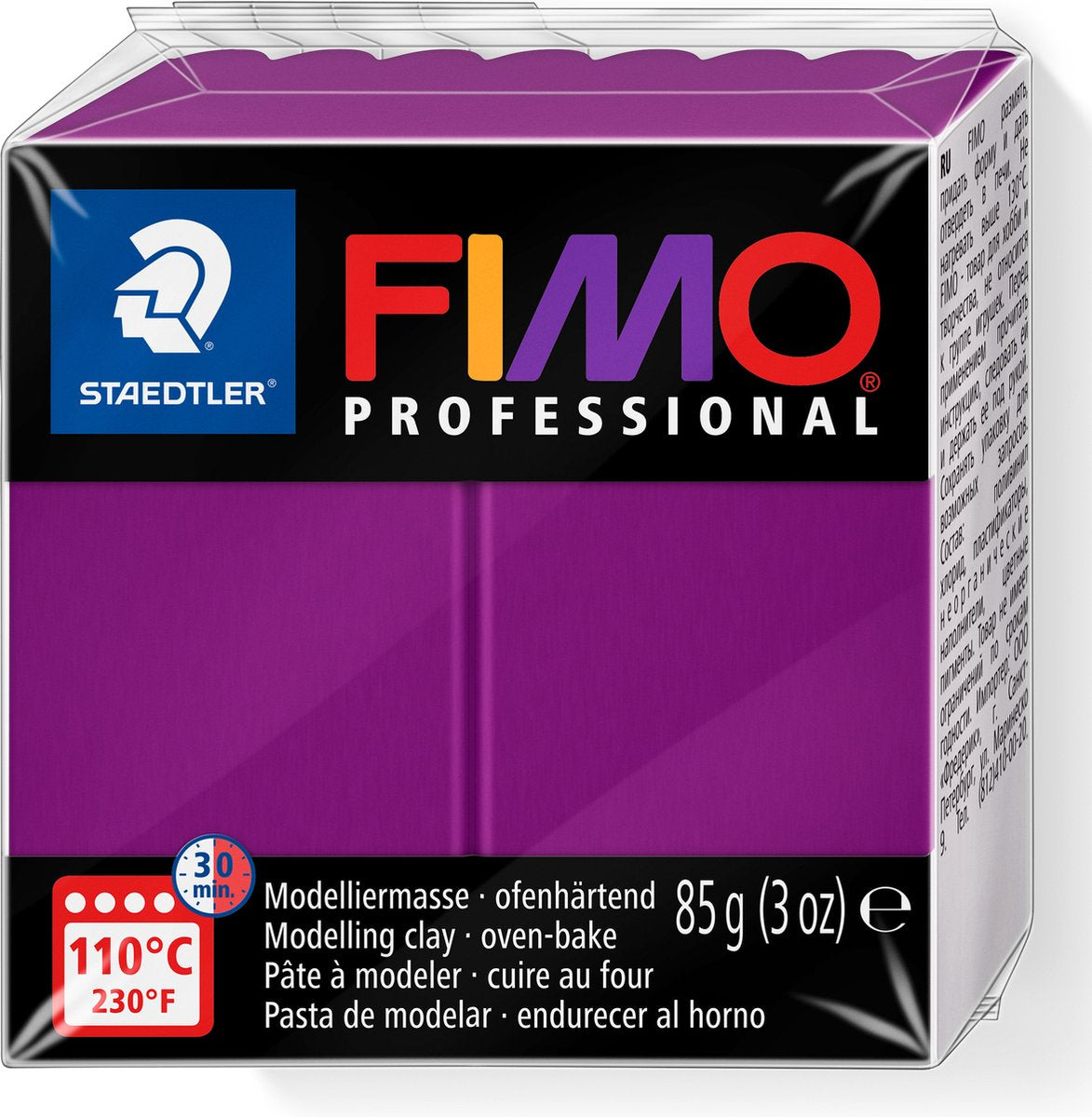 Fimo professional – ofenhärtender, professioneller Modelliermasseblock 85 g – violett