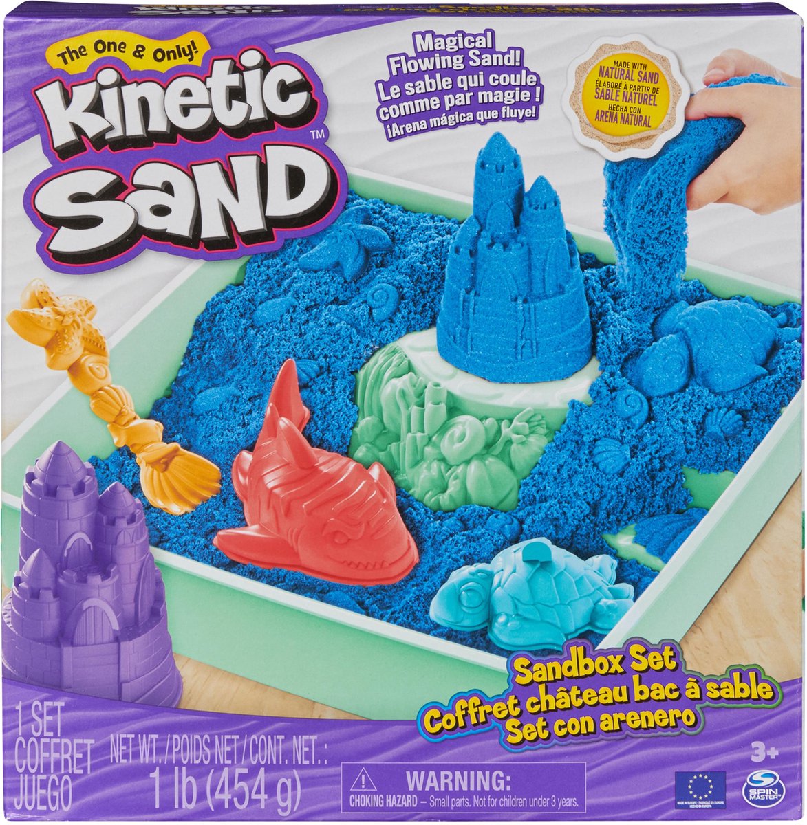 Spinmaster kinetischer Sand Sandkasten blau | 2 Stk