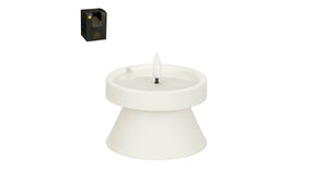 Olielamp led wit battery operated en timer - h6,5xd9cm