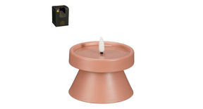 Olielamp led roze battery operated en timer - h6,5xd9cm