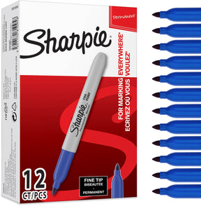 Sharpie Permanentmarker | feiner Punkt | blau | 12 Stück