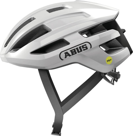 Abus Powerdome Fahrradhelm mips glänzend weiß