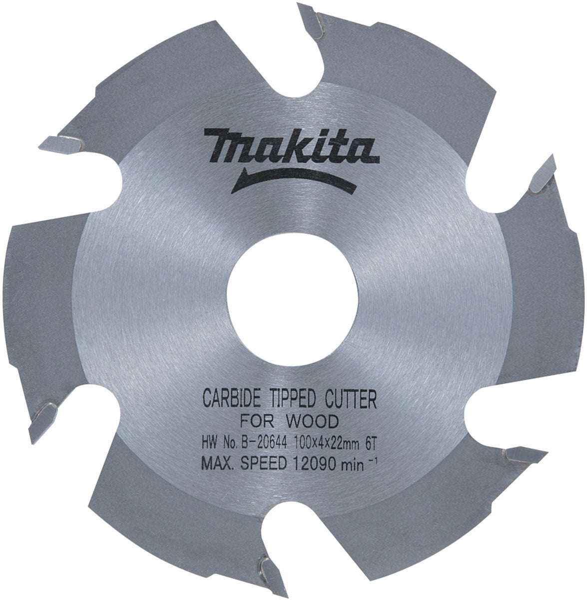 Zubehör für Makita – Frässcheibe für Holz, 100 x 22,2 mm, 6 Zähne B-20644