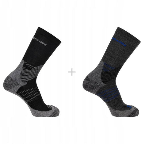 Salomon – x Ultra Access Crew Socken | 2er-Pack | Socken | Größe M 39-41 - Anthrazitschwarz
