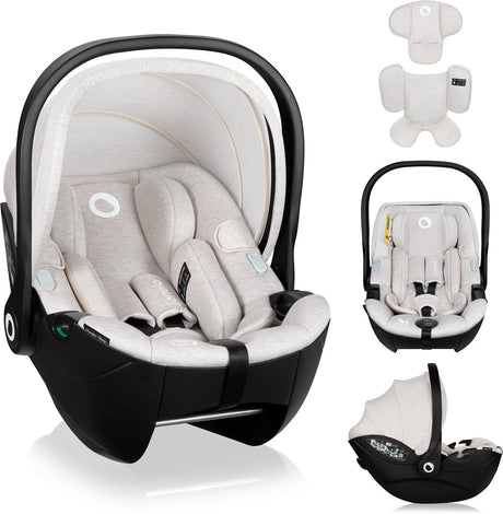 Lionelo Moxie i-Size Babyautositz Babytrage 40-87 cm – ab der Geburt – rückwärtsgerichtet (RWF) – ISOFIX-kompatibel – Memory-Schaum – Bambusstoff – Dri-Seat – Magnetgurte – verstellbare Kopfstütze
