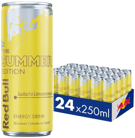 Red bull summer edition sudachi-limoensmaak blik (24x 250ml)