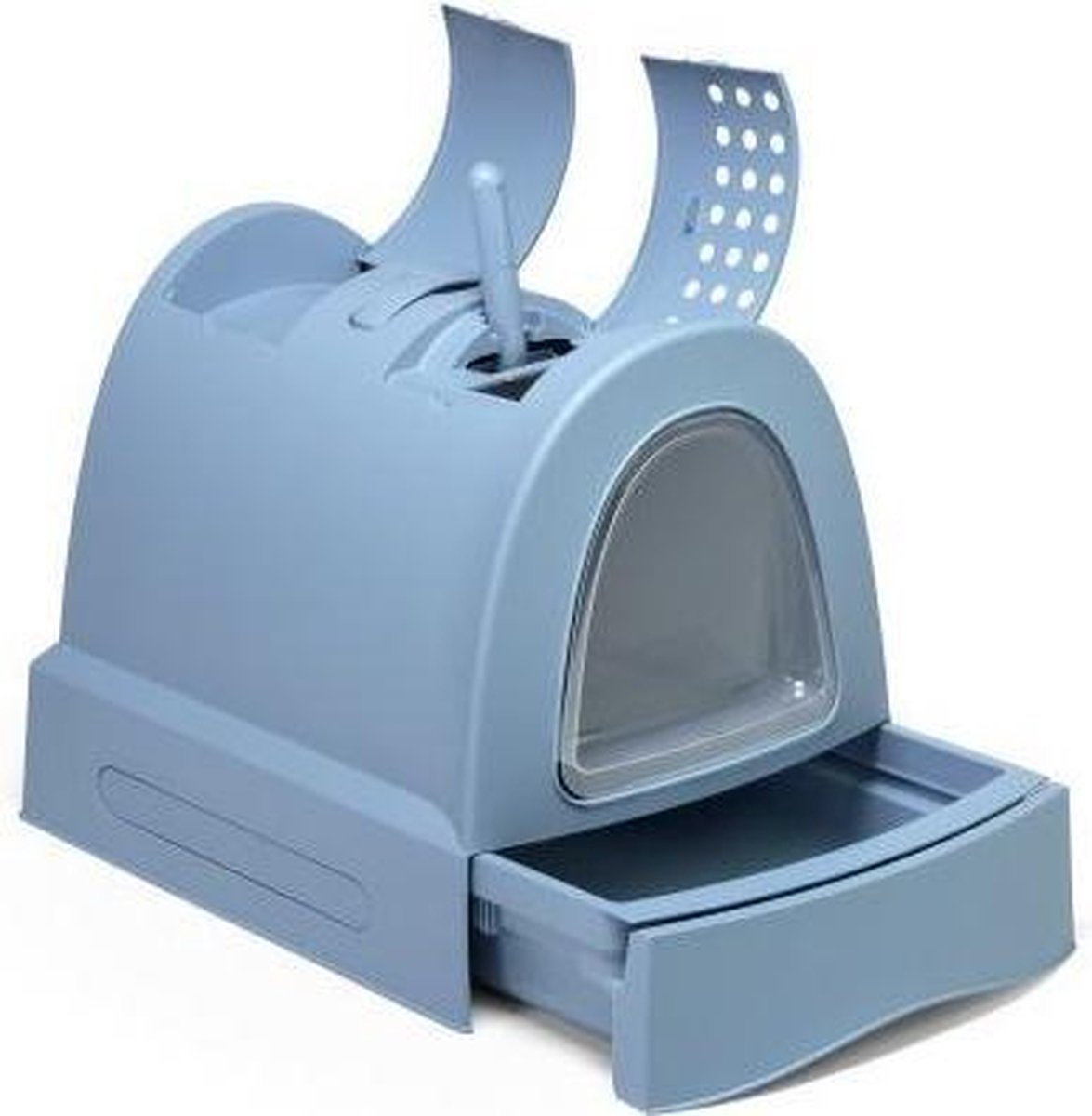 Imac zuma – Katzentoilette – mit Schiebeschublade – blau – 56 x 40 x 42,5 cm