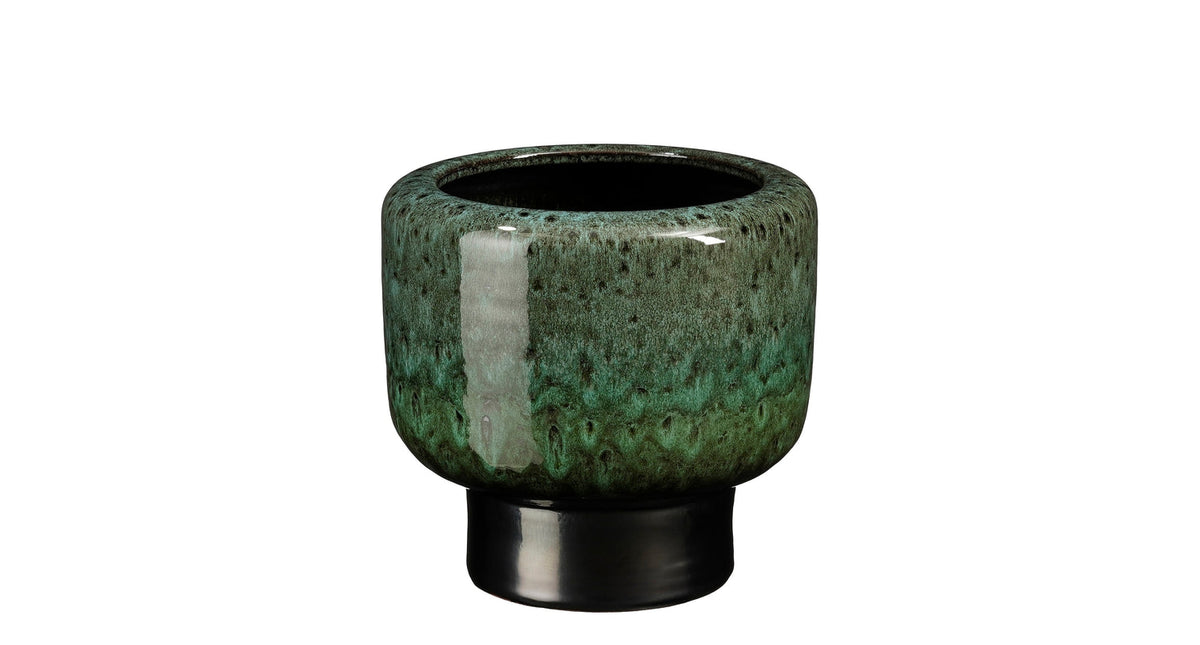 Lizz pot rond d.groen - h20xd21cm