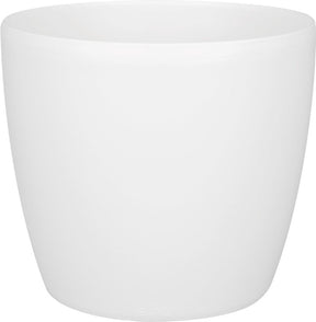 Elho brussels rond 22 - bloempot voor binnen - 100% gerecycled plastic - ø 22.3 x h 20.6 cm - wit