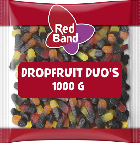 Duos mit roten Lakritzfrüchten – Bonbonmischung – Lakritzfruchtgeschmack – Beutel 1000 g