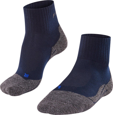 Falke TK2 Cool Short Anti-Blister Wandersocken aus dickem Lyocell-Funktionsmaterial Herren Blau - Größe 44-45