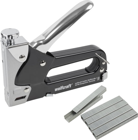 Wolfcraft - Handtacker-Set - Tacker inklusive 1000 Heftklammern - Tacocraft 7 - 7089000