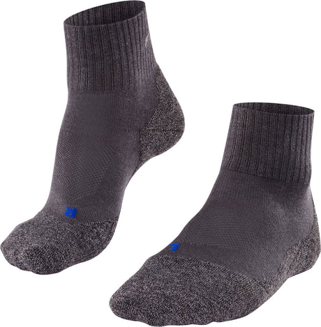 Falke TK2 Cool Short Anti-Blister Wandersocken aus dickem Lyocell-Funktionsmaterial Herren Grau - Größe 46-48