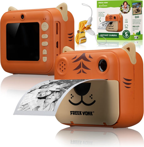 Freek Spark x Bresser – Sofortbildkamera für Kinder – machen Sie Selfies mit Freek Spark oder mit Tieren – drucken Sie Fotos sofort aus