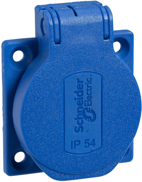 Schneider electric pks51b stopcontact (inbouw) ip54, ik08 blauw