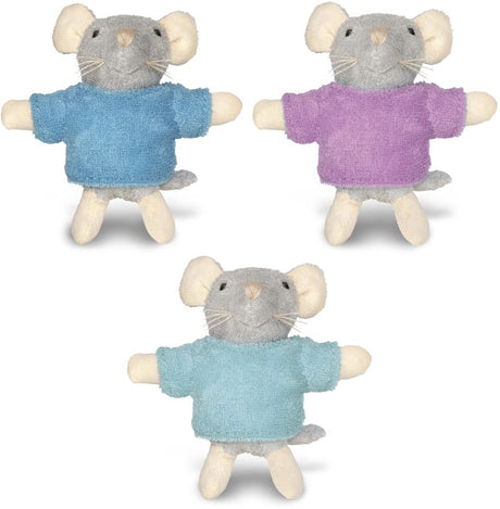 Bambolino sam julia het muizenhuis pluche knuffeldrieling - speelgoed kinderen - 8 cm - voor meisjes en jongens - vanaf 1 jaar - toys