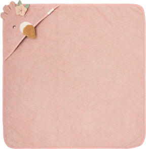 Little dutch badcape flamingo - 100x100 cm - roze